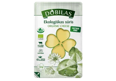 Ekologiškas puskietis sūris DOBILAS (riekelės), 45 % rieb., 150 g