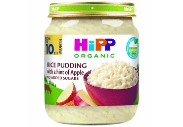 Ekologiškas ryžių ir obuolių pudingas HIPP (nuo 10 mėn.), 200 g