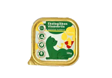 Ekologiškas visavertis kačių ėdalas HOF CAT su vištiena, 100 g