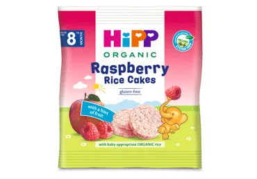 Ekologiški aviečių skonio ryžių paplotėliai nuo 8 mėn. HIPP, 30 g