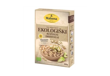 Ekologiški avižiniai dribsniai MALSENA ENERGIJA, 400 g