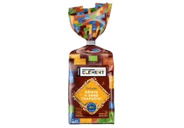Ekologiški grikių ir sorų trapučiai, 100 g