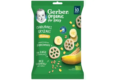 Ekologiški Kukurūzai GERBER su bananais, 28g PT-BIO-09
