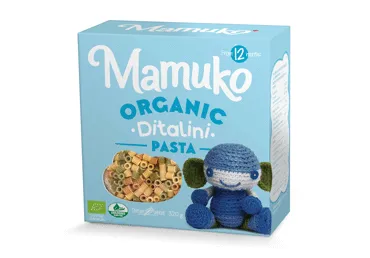 Ekologiški makaronai MAMUKO ORGANIC DITALINI, nuo 12 mėn., 320 g