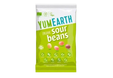 Ekologiški saldainiai YUMEARTH SOUR BEANS, 50 g
