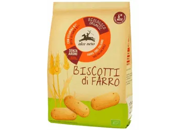 Ekologiški speltos sausainiai ALCE NERO (kūd. nuo 6 mėn.), 250 g
