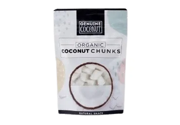 Ekologiški švieži kokosų gabaliukai GENUINE, 100 g