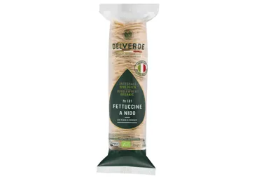 Ekologiški visų grūdo dalių makaronai DELVERDE (fetučiniai), 250 g