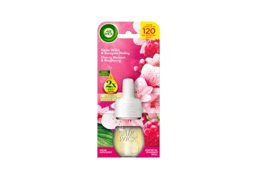 Elektrinis kištukinis oro gaiviklis „Air Wick“, vyšnių žiedų ir aviečių kvapo, 19 ml