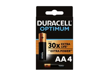 Elementai DURACELL OPTIMUM AA, 4 vnt., 4 vnt.