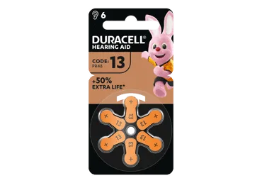 Elementai klausos aparatui DURACELL 13PR48, 6 vnt.