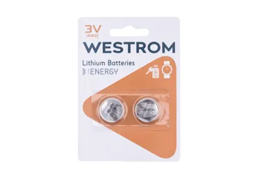 Elementai WESTROM CR2032, 3 V, 2 vnt., 2 vnt.