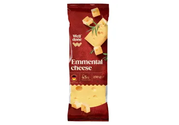 Ementalio sūris WELL DONE, 45 % rieb. s. m., 250 g