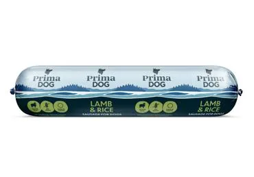 Ėrienos dešra PRIMADOG su ryžiais, 800 g