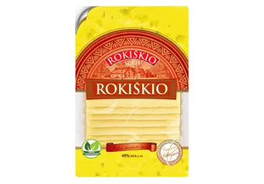 Fermentinis ROKIŠKIO sūris (riekelės), 48 % rieb. s. m., 150 g