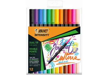 Flomasteriai BIC INTENSITY DUAL TIP su dvigubu antgaliu, 1 vnt.