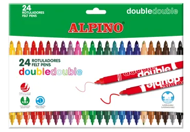 Flomasteriai DOUBLE ALPINO, 20 + 4, 1 vnt.