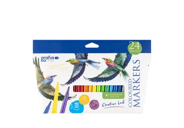 Flomasteriai GRAFIA PLUS, 24 vnt.