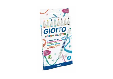 Flomasteriai su blizgučiais(8 sp.) GIOTTO, 8 vnt.