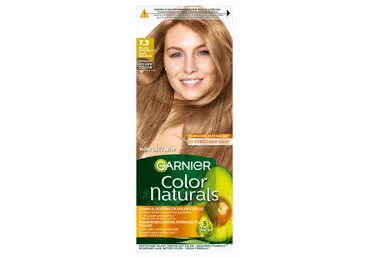 Garnier Color Naturals 7.3, natūrali auksinė blondinė.