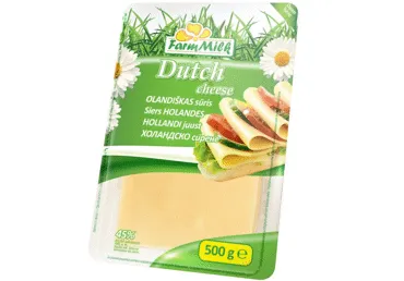 Siers Gouda FARM MILK 45% šķēlēs 500g