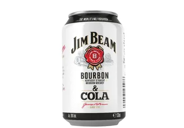 Gazuotas alkoholinis kokteilis JIM BEAM & COLA, 330 ml