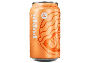 Gazuotas funkcinis gėrimas POPPI ORANGE CREAM, 355 ml