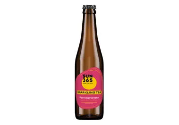Gazuotas gaivusis gėrimas SPARKLING TEA POMEGRANATE SUN365, 330 ml