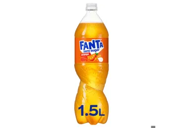 Gazuotas gėrimas FANTA ZERO, apelsinų skonio, 1.5 l