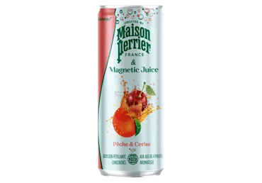 Gazuotas persikų ir vyšnių gėrimas MAISON PERRIER, 250 ml