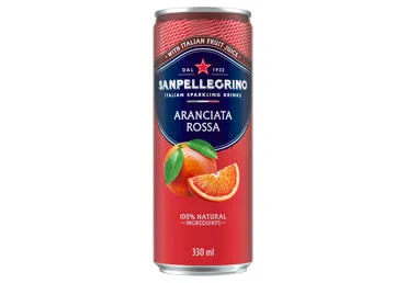 Gazuotas sulčių gėrimas SANPELLEGRINO, raud. apelsinų skonio, 330 ml