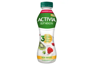 Geriam. jogurtas ACTIVIA su braškėmis, kiviais, 1,6 % rieb., 300 g