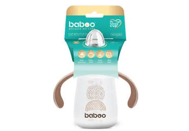 Gertuvė BABOO su silikoniniu snapeliu, 260 ml (nuo 6 mėn.), 1 vnt.