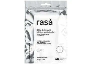 Giliai drėkinanti lakštinė veido kaukė RASA 4D BOOSTER, 23 g