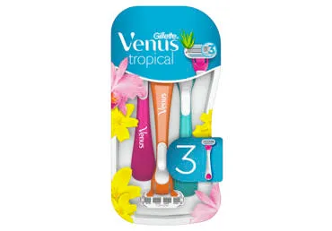 „Gillette Venus Tropical“ Vienkartiniai Skustuvai, 3 Vnt. Pakuotė