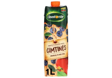GIMTINĖS obuolių ir mėlynių gėrimas ELMENHORSTER (30%), 1 l