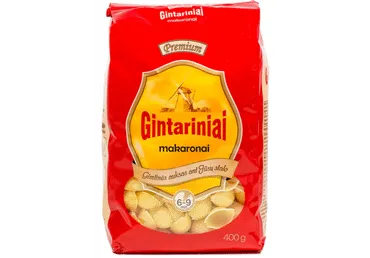 GINTARINIAI makaronai (kriauklės), 400 g