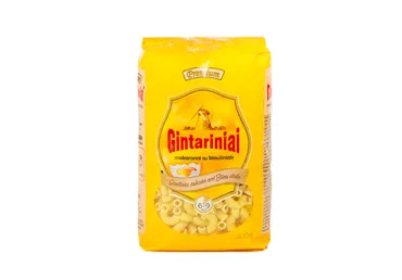 GINTARINIAI makaronai su kiaušiniais (rageliai), 400 g