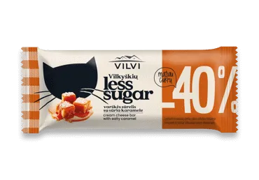 Gl. VILKYŠKIŲ sūrelis LESS SUGAR su sūria karam., 30 % rieb., 40 g