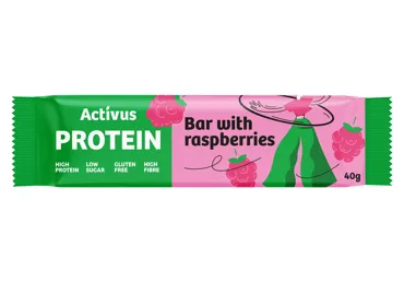 Proteīna batoniņš ACTIVUS aveņu 40g