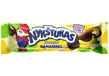 Glaistytas bananinis plombyras NYKŠTUKAS, 58 g