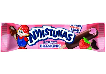 Glaistytas braškinis plombyras NYKŠTUKAS, 58 g