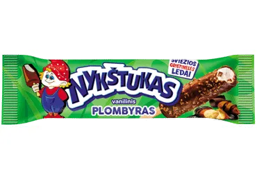 Glaistytas vanilinis plombyras NYKŠTUKAS su migdolais, 63 g