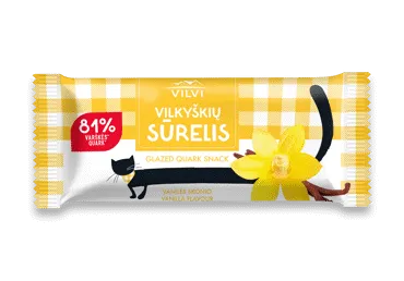 Glaistytas VILKYŠKIŲ vanilės sk. varškės sūrelis, 24 % rieb., 40 g