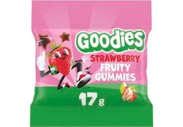 GOODIES vaisiniai guminukai braškių skonio, 17g