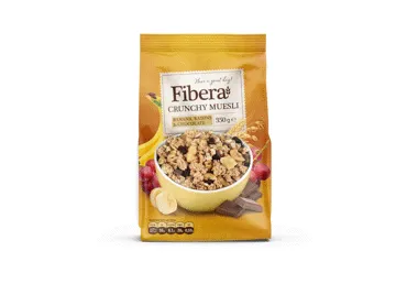 Granola FIBERA su bananų gabaliukais, 350 g