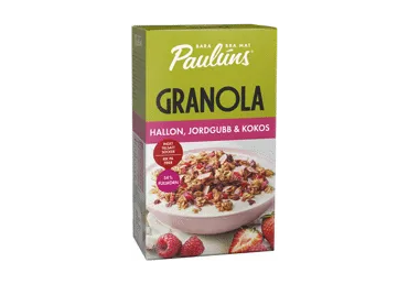 Granola PAULUNS su avietėmis ir braškėmis, 450 g