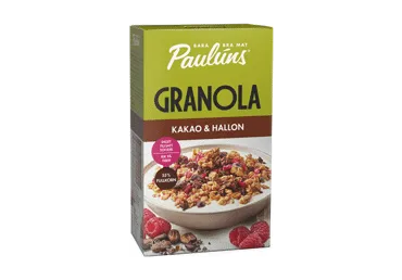 Granola PAULUNS su kakava ir avietėmis, 450 g, 450 g