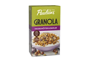 Granola su lazdynų riešutais ir datulėmis PAULUNS, 450 g