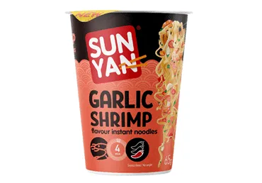 Greitai paruoš. makaronai SUN YAN (česnakinės krevečių sk.), 65 g
